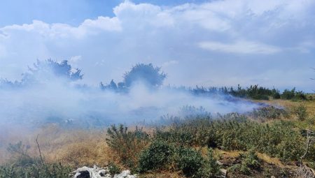 Boztepe Köyü’nde 200 dönümlük buğday ekili alan yandı