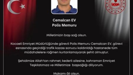 Polis memuru kazada şehit oldu