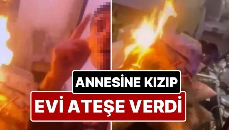Annesine Kızıp Konutu Ateşe Veren Genç Gözaltına Alındı