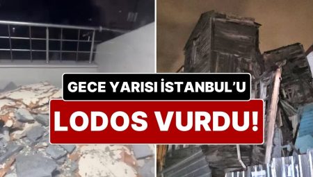 İstanbul’u Gece Yarısı Lodos Vurdu: Beyoğlu’nda Bina Çöktü, Kağıthane’de Çatı Uçtu
