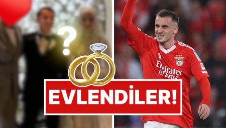 Düğünden Birinci Kare Geldi: Kramponuna Aşkının İsmini Yazdırıp Hanımcılığı Baştan Yazan Kerem Aktürkoğlu Evlendi!