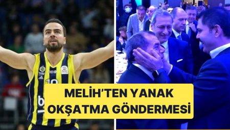 Fenerbahçe Beko’da Melih Mahmutoğlu, Rakipleri Galatasaray’a Yanak Okşatma Göndermesi Yaptı