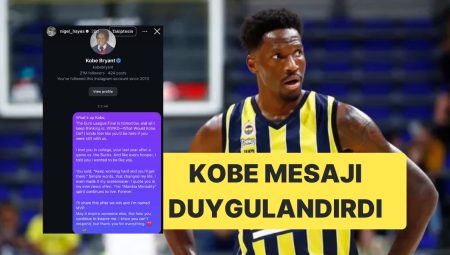 Fenerbahçe Beko’nun Yıldızı Nigel Hayes Davis’ten Kobe’ye Duygusal İleti