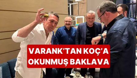 Fenerbahçe’nin EuroLeague Finali Öncesinde Mustafa Varank, Ali Koç’a Okunmuş Baklava Yedirdi