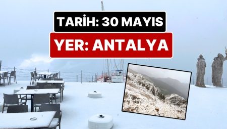 Yaz Tatilinin Beğenilen Yerlerinden Antalya’nın Kemer İlçesindeki Yüksek Kısımlara Kar Yağdı