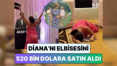 Bir Müzayedede Lady Diana’nın Elbisesini 520 Dolara Satın Alan Bayan Memnunluktan Kendini Yere Attı