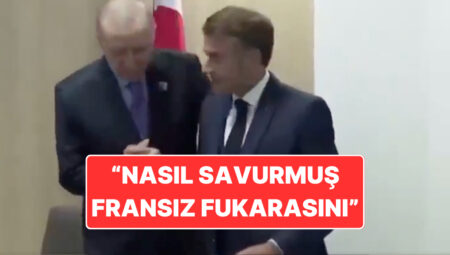 Cumhurbaşkanı Erdoğan ile Macron’un Selamlaşma Anı Toplumsal Medyada Gündem Oldu