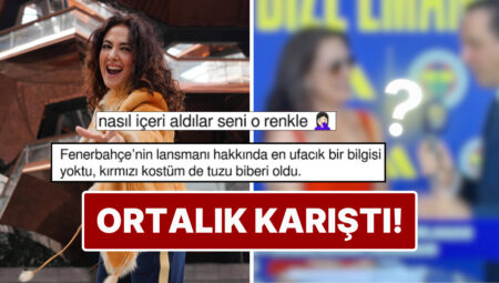 Fenerbahçe’nin Yeni Forma Lansmanına Kırmızı Elbisesiyle Katılan Meltem Cumbul Tartışmaların Fitilini Ateşledi