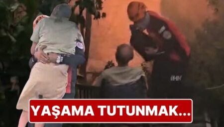 İzmir’deki Yangından His Dolu İmgeler: Takımlar, Mahsur Kalanları Kurtardı