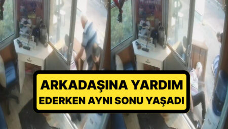 Senaryo Yazılsa İnanılmazdı Kameralara Yansıdı: Arkadaşına Yardım Ederken Birebir Sonu Yaşadı