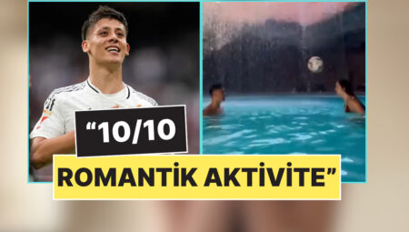 Arda Güler ve Kendisi Üzere Yetenekli Sevgilisi Duru Nayman Havuzda Top Oynadı!