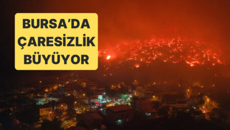 Bursa’da Gürsu ve Kestel Ortasındaki Alanda Çıkan Yangın Yerleşim Yerlerine Ulaştı
