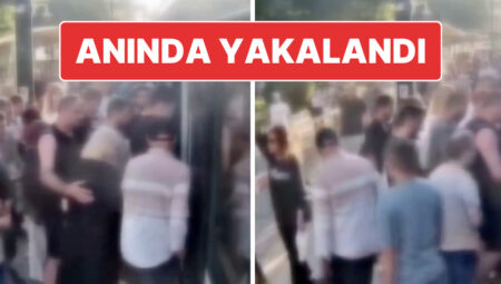 İstanbul’daki Hırsızlığa Suçüstü: Tramvaya Girerken Turistin Cüzdanını Çalan Kuşkulu Anında Yakalandı