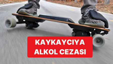 İzmir’de Kaldırımda Kaykay Süren Gence Alkollü Araç Kullanma Cezası Kesildi