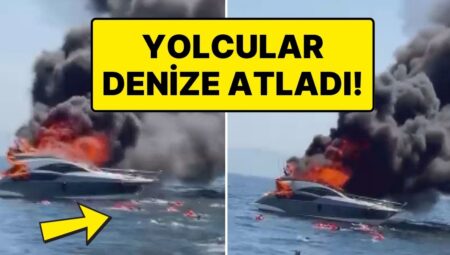 Kınalıada Açıklarında 12 Yolcusu Olan Teknede Yangın Çıktı: Yolcular Deniz Atladı!