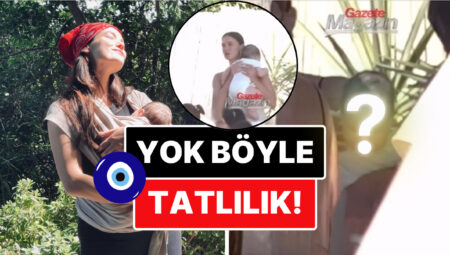 Pınar Deniz ve Kaan Yıldırım’ın Oğulları Fikret Hakan Annesinin Kucağında Objektiflere Takıldı!